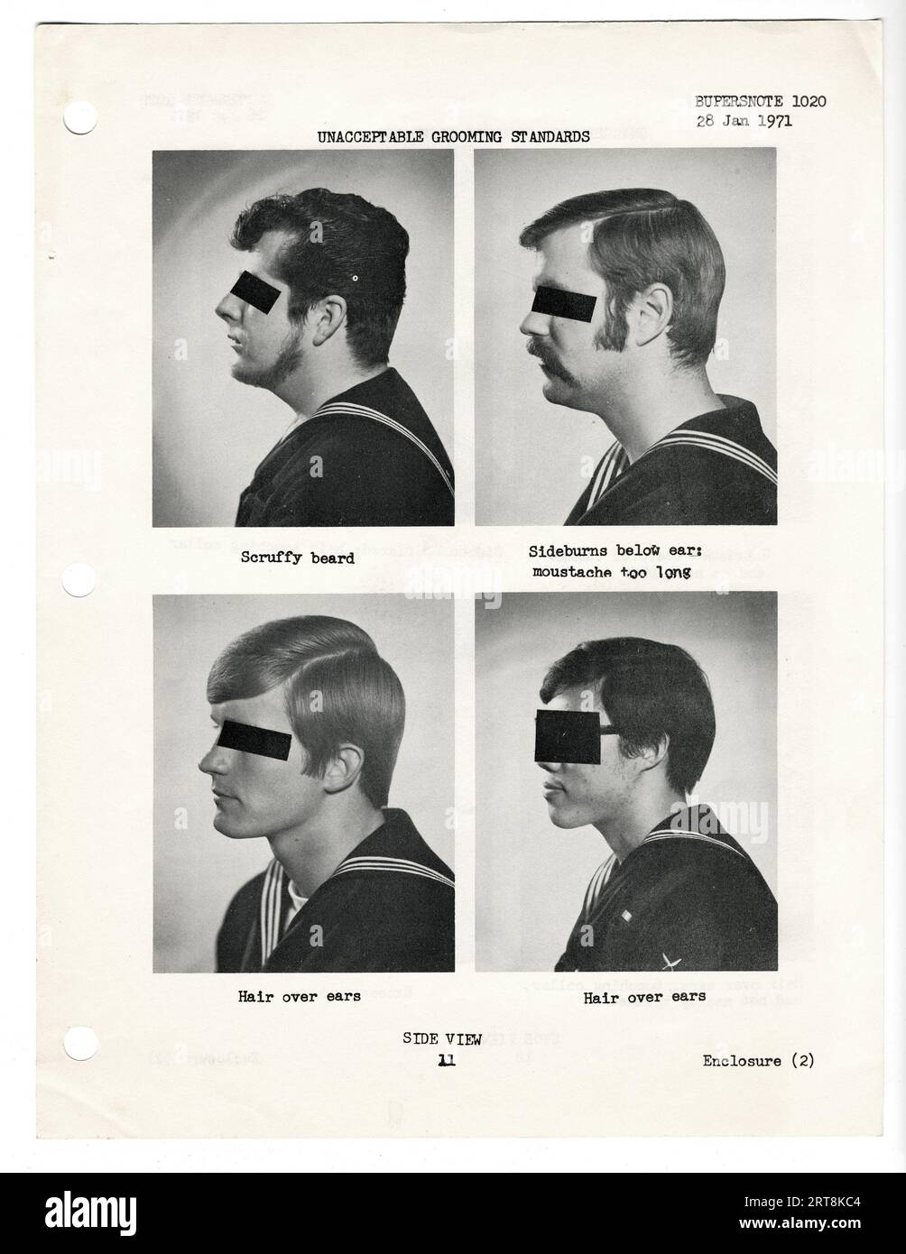 U.S. Navy Bureau of Personnel Notice showing 