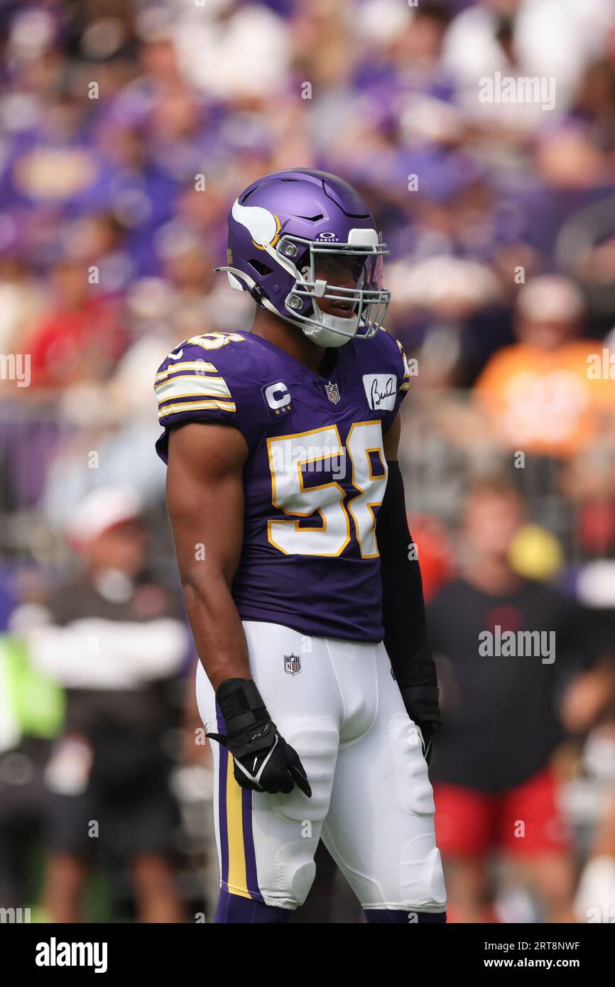 Minnesota Vikings linebacker Jordan Hicks (58) in action against the ...