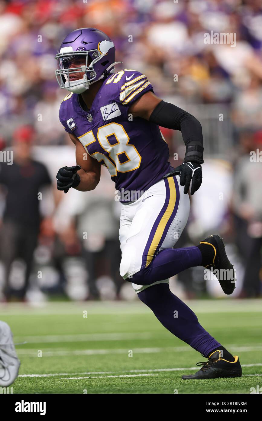 Minnesota Vikings linebacker Jordan Hicks (58) in action against the ...