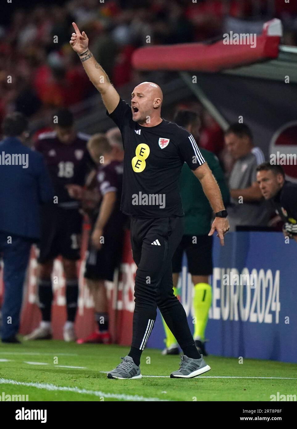 Wales manager Rob Page during the UEFA Euro 2024 Qualifying Group D match at the Skonto Stadium, Riga. Picture date: Monday September 11, 2023. Stock Photo