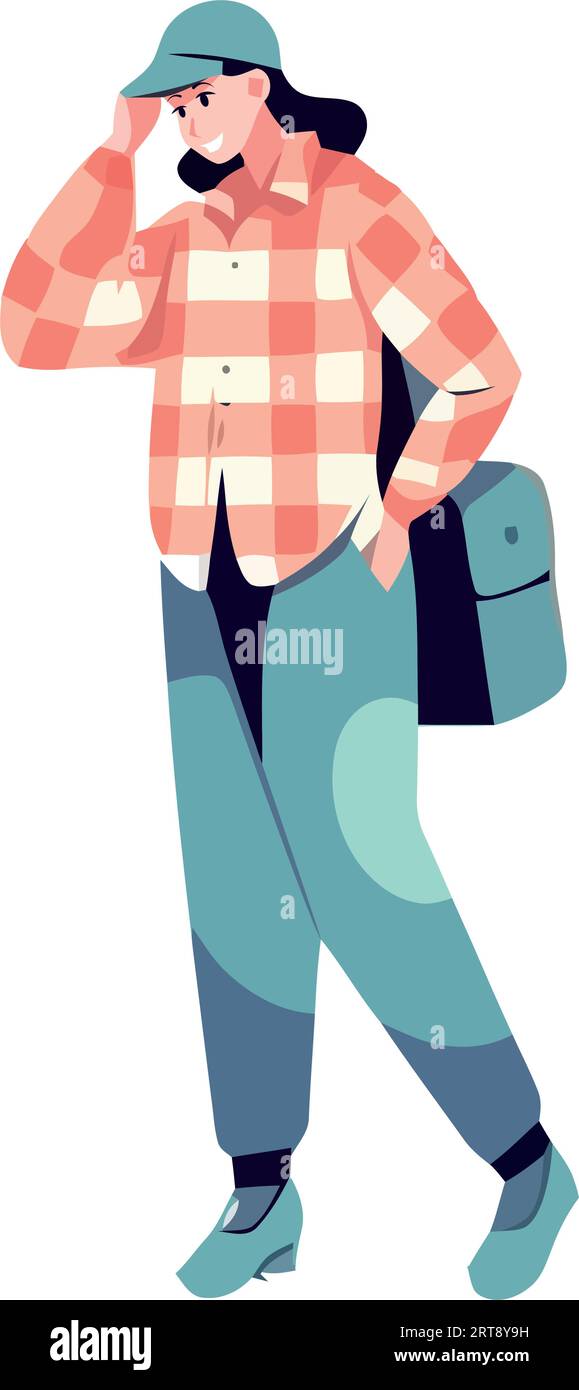 One man walking with bag, modern background Stock Vector Image & Art ...