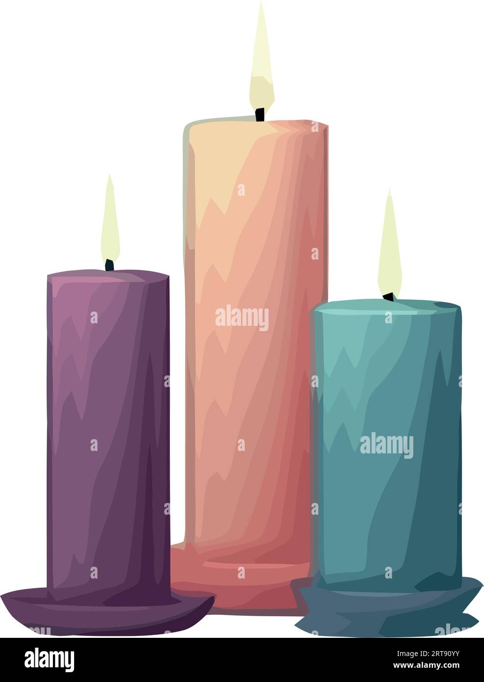 Glowing candle symbolizes spirituality and natural phenomenon Stock
