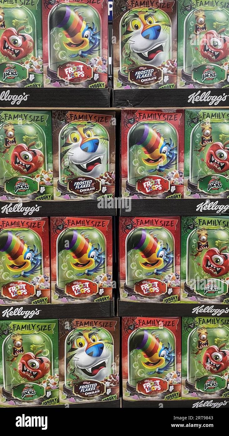 Indianapolis September 11, 2023 Kellogg's Spooky cereal display