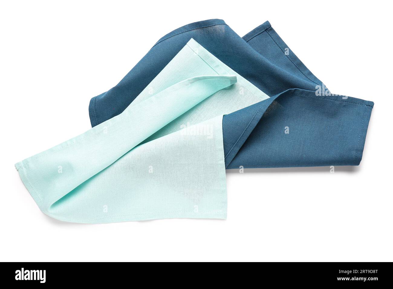 Clean cotton napkins on white background Stock Photo Alamy