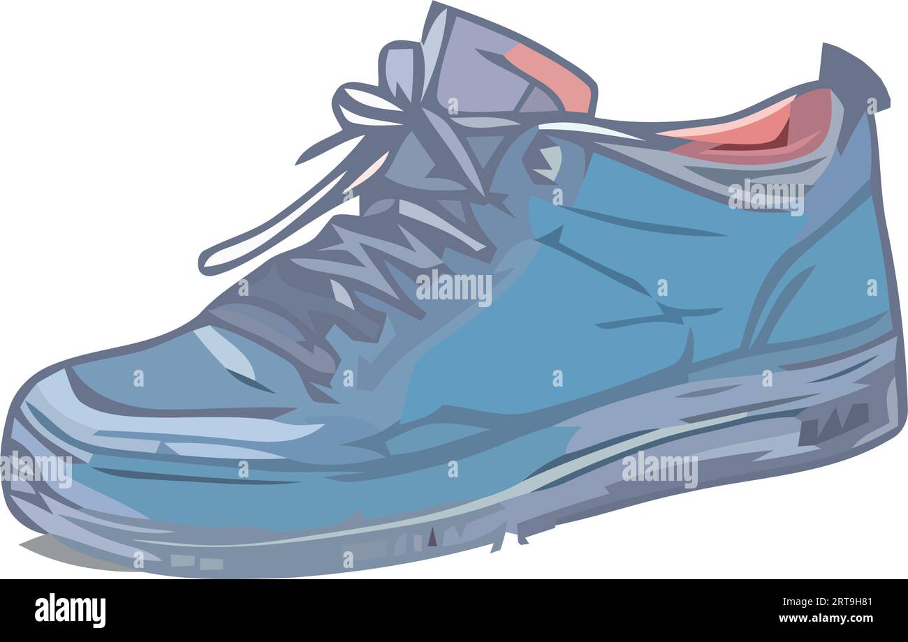 Blue tennis shoe Stock Vector Images - Alamy