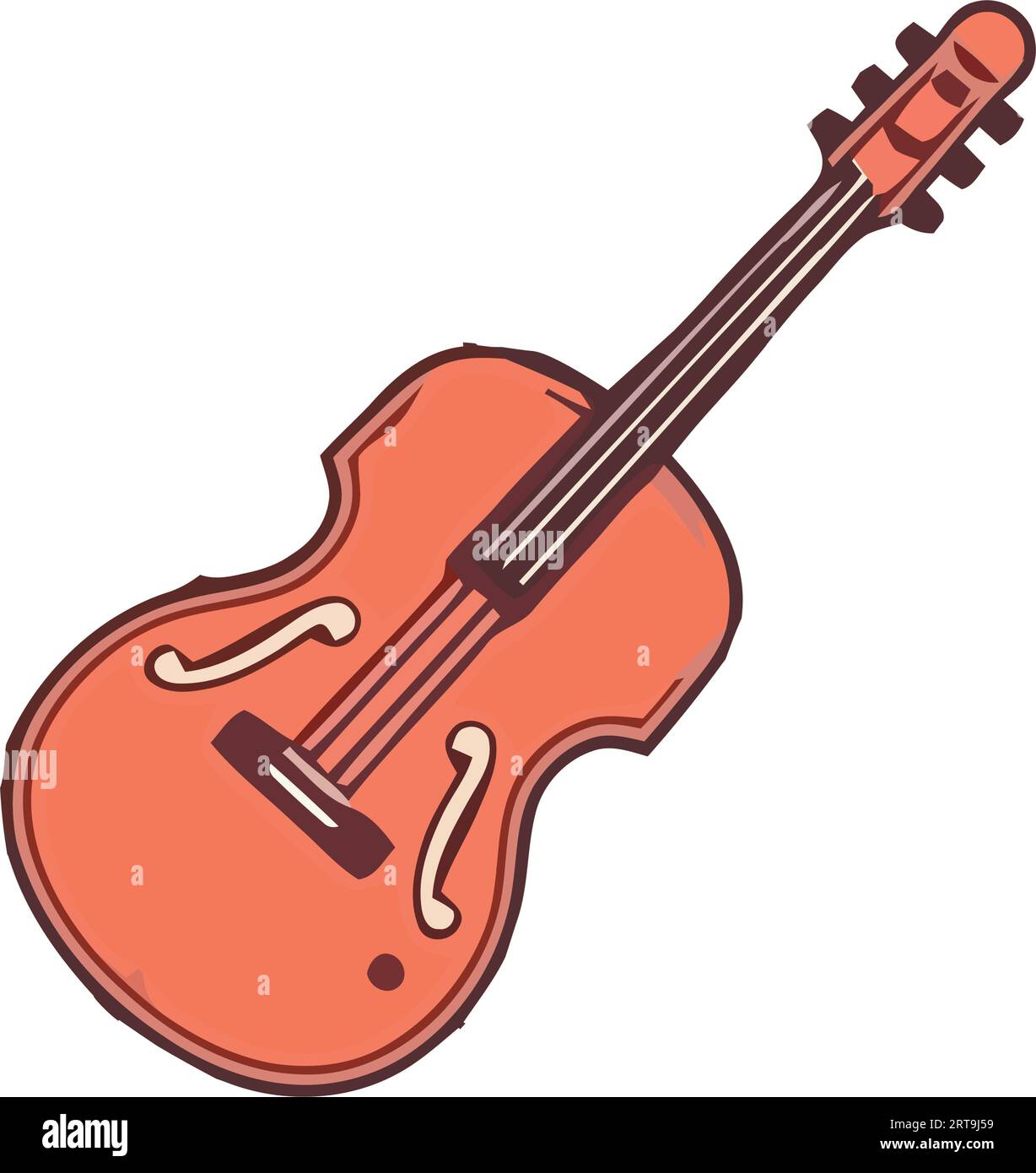 Classical violin musical instrument, strings Stock Vector Image & Art ...