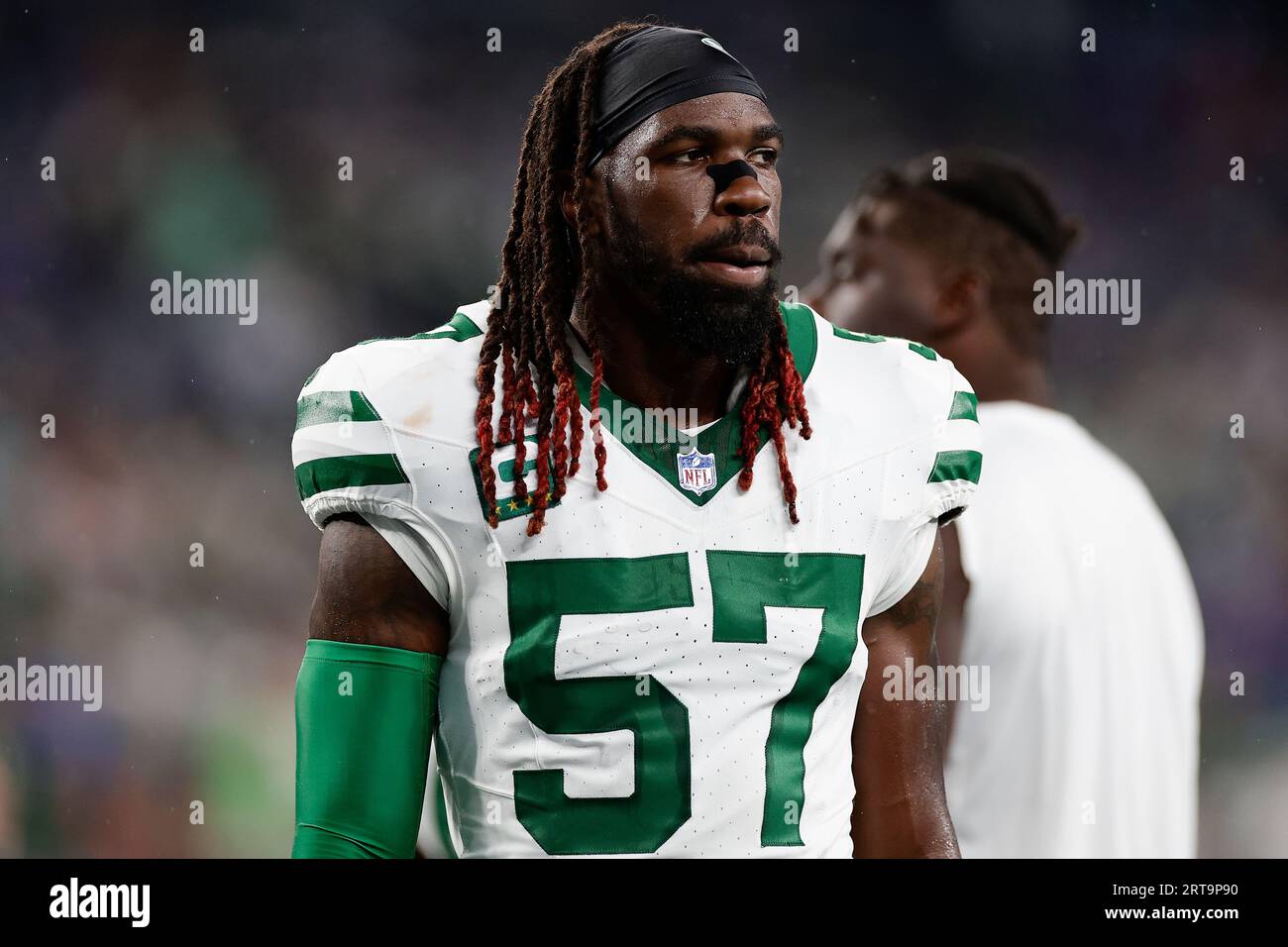 East Rutherford, New Jersey, USA. 8th Sep, 2019. New York Jets inside  linebacker C.J. Mosley (57) during a NFL game between the Buffalo Bills and  the New York Jets at MetLife Stadium