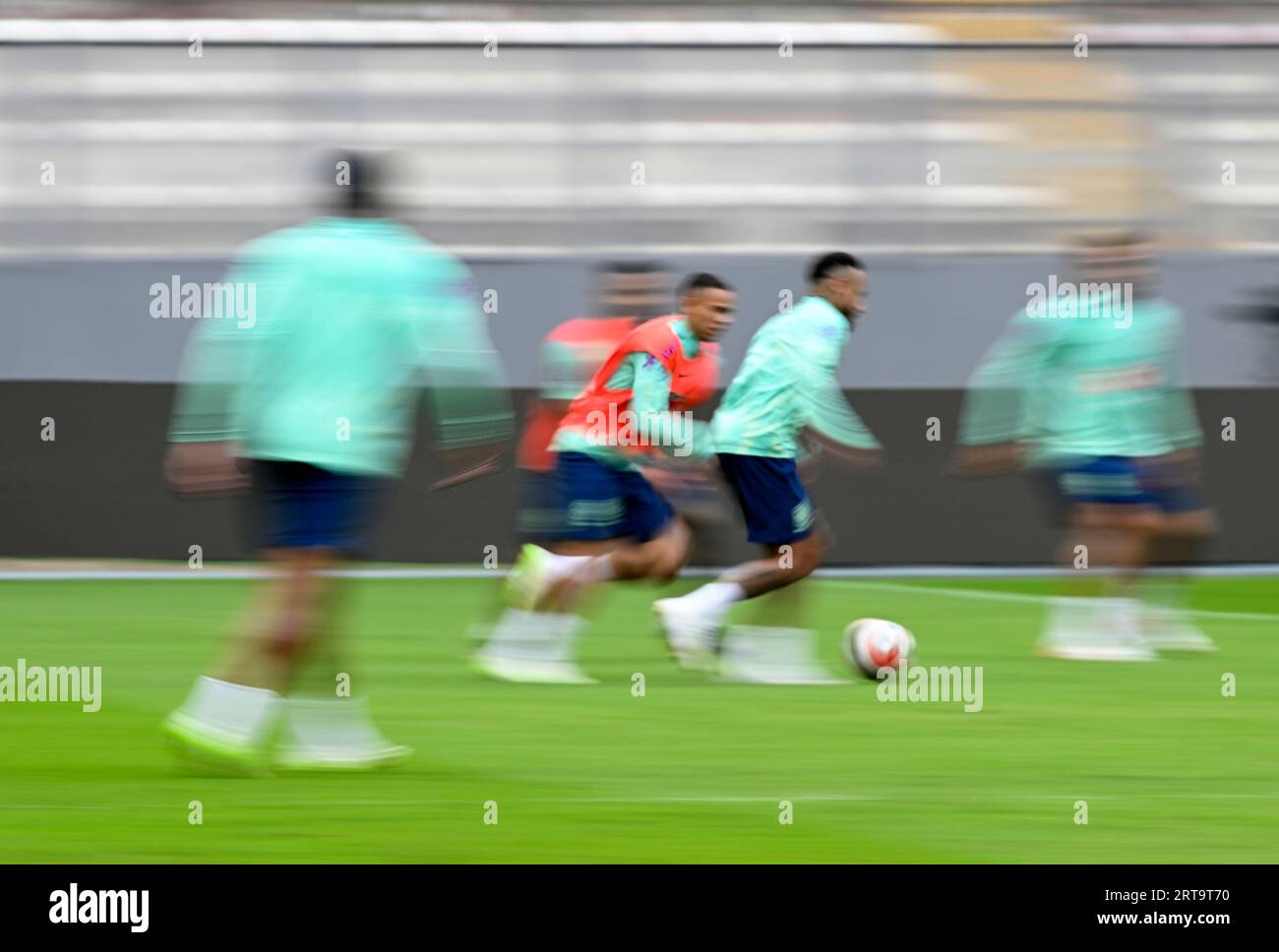 Lima-Peru, September 11, 2023, training of the Brazilian football team at the Peruvian National Stadium. Last training session before the match against the Peru national team Credit: Andre Paes/Alamy Live News Stock Photo