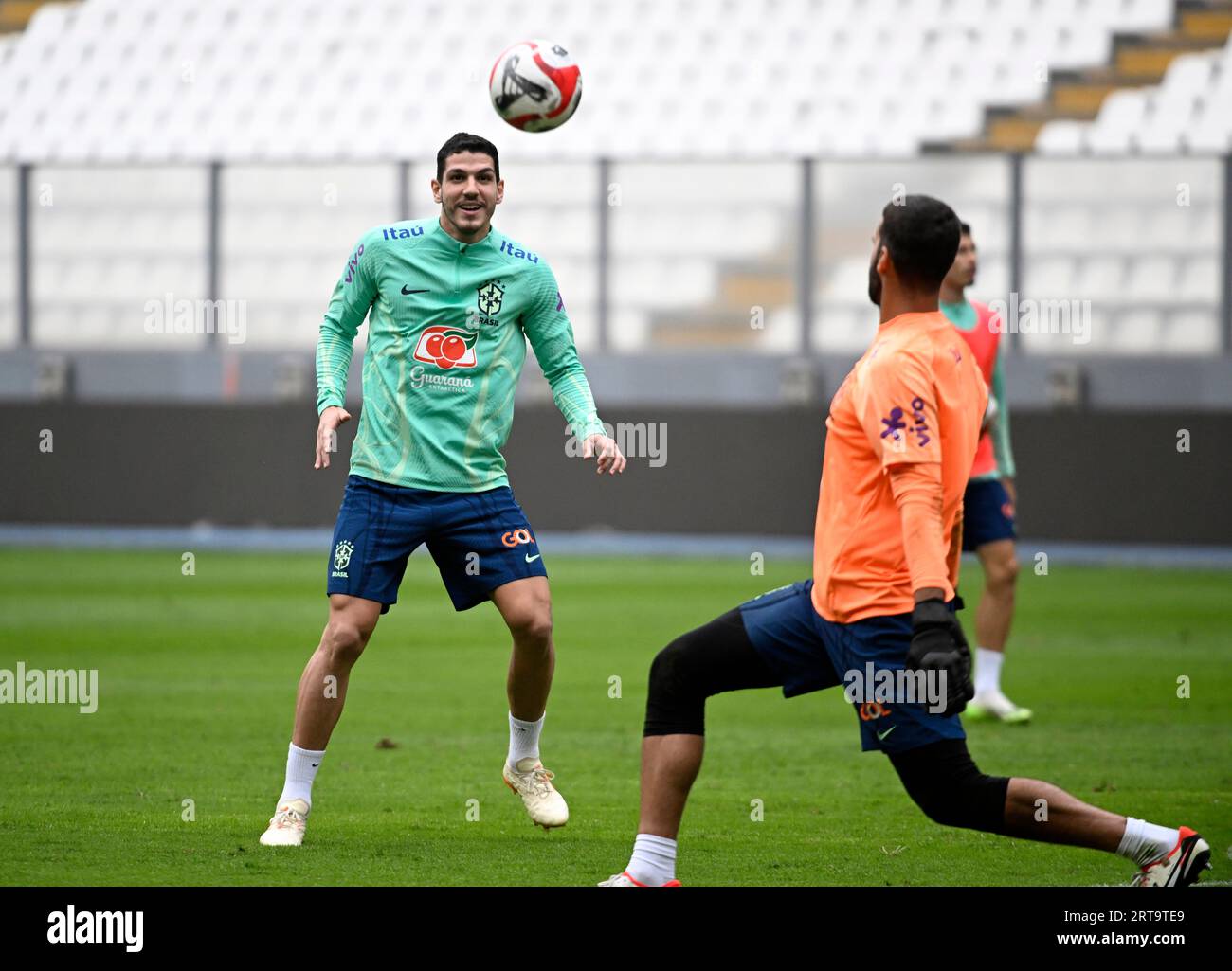 Lima-Peru, September 11, 2023, training of the Brazilian football team at the Peruvian National Stadium. Last training session before the match against the Peru national team Credit: Andre Paes/Alamy Live News Stock Photo