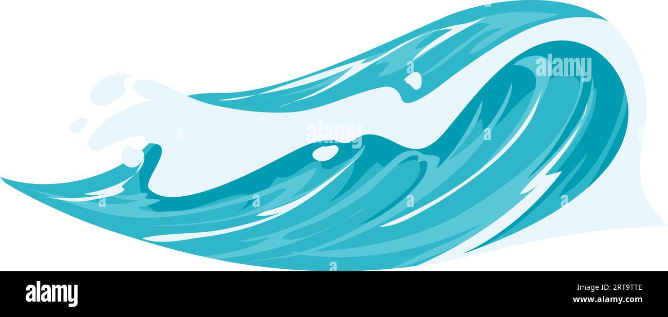 blue sea wave illustration Stock Vector Image & Art - Alamy