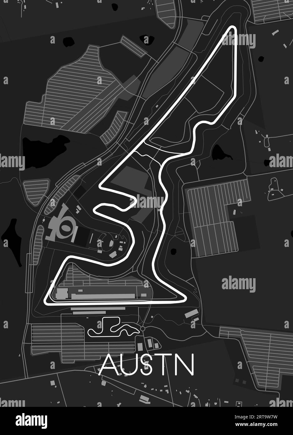 Circuit of the Americas Austin - Circuit Of The Americas Austin Texas Track Map For Poster Wall Art 2RT9W7W