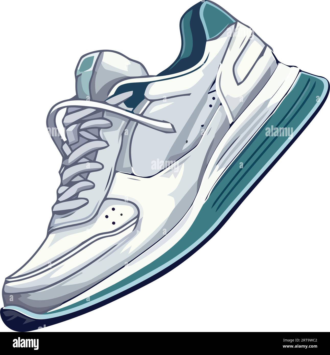 Blue sports shoe symbolizes modern athletic fashion Stock Vector Image ...