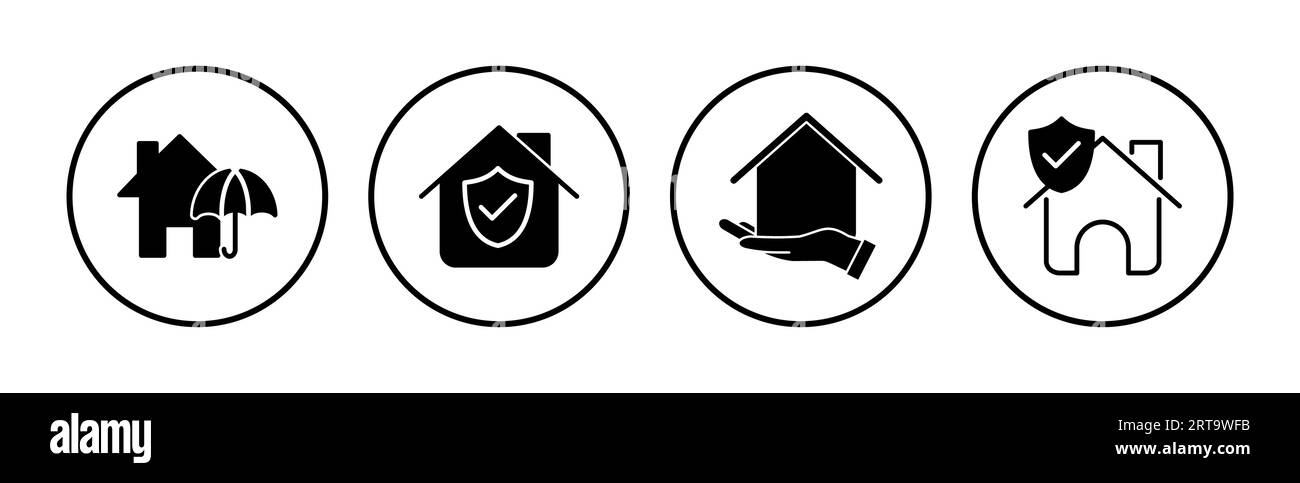 Home insurance icon vector. home shield protect logo Stock Vector Image ...