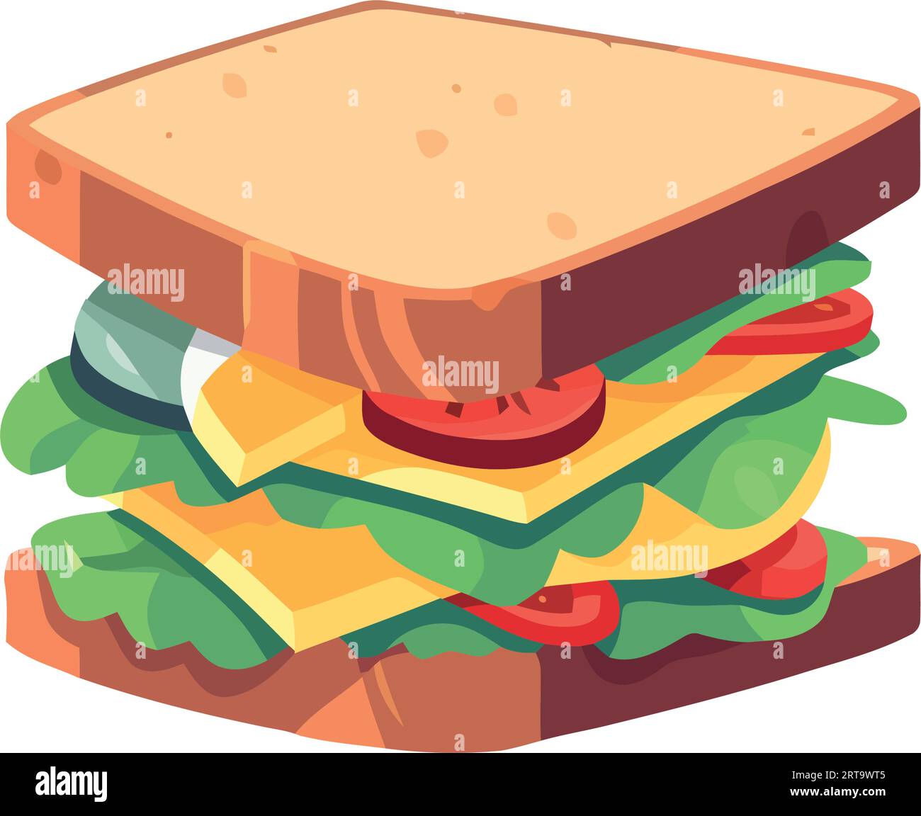 Fresh Sandwich Vector Fresh gourmet sandwich meal with healthy vegetables Stock Vector Image ...