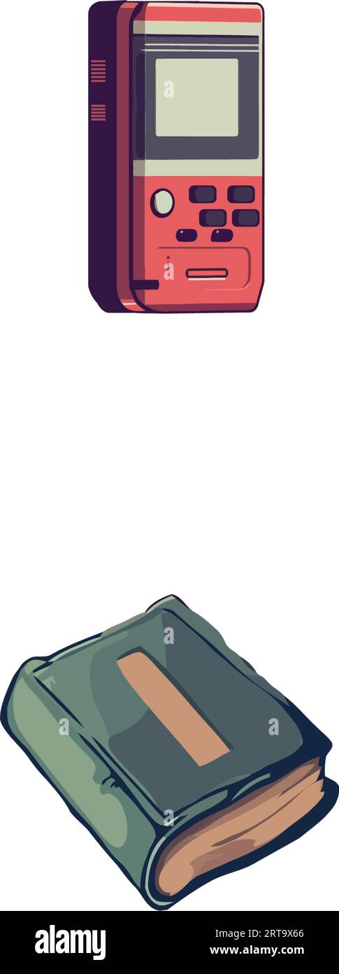Flat vector illustration of a portable video game console Stock Vector ...