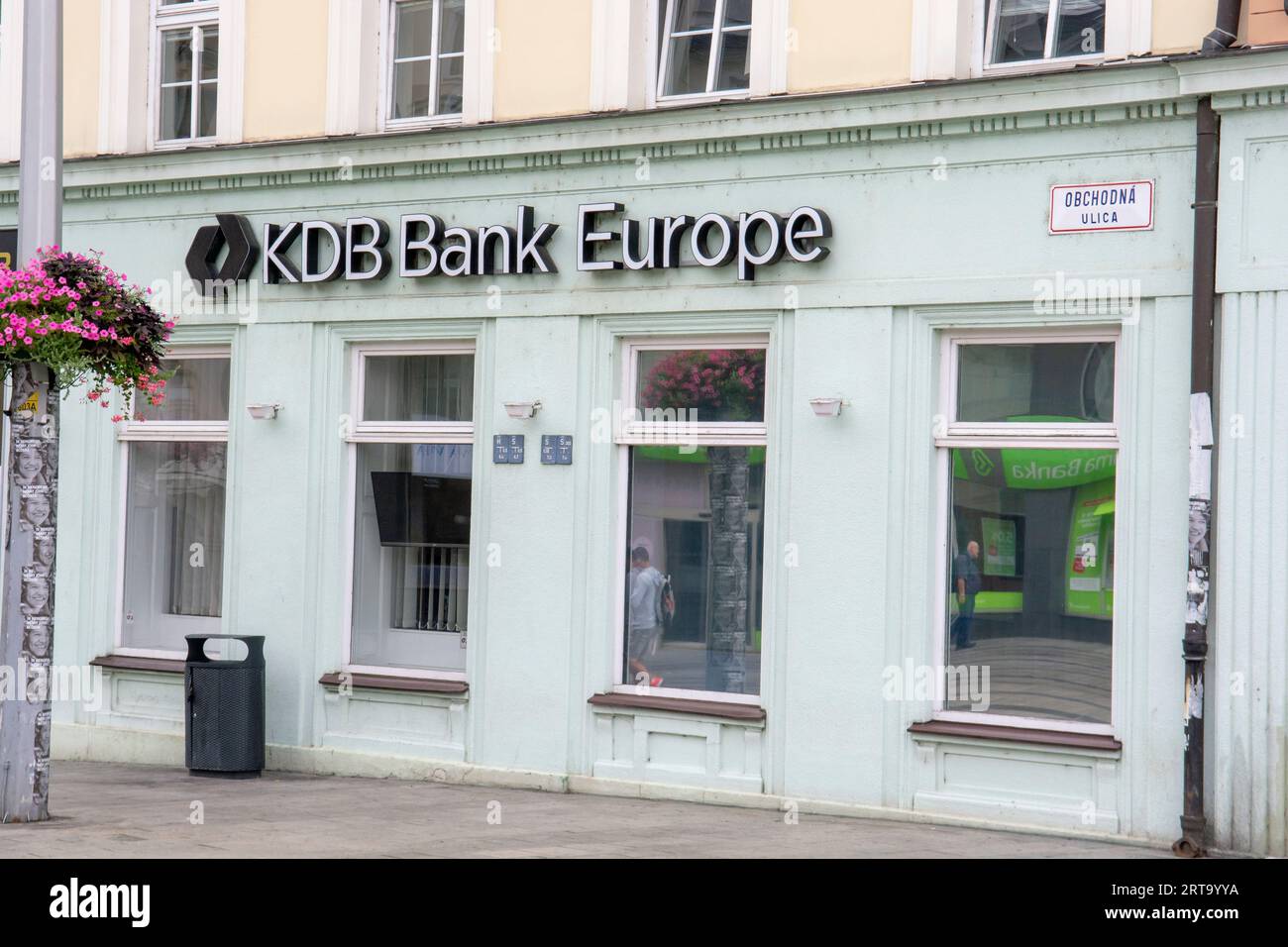 Bratislava, Slovakia - September, 3, 2023 : Korea Development Bank (KDB) branch in Bratislava. KDB Bank Europe Ltd. is a subsidiary owned by South Kor Stock Photo