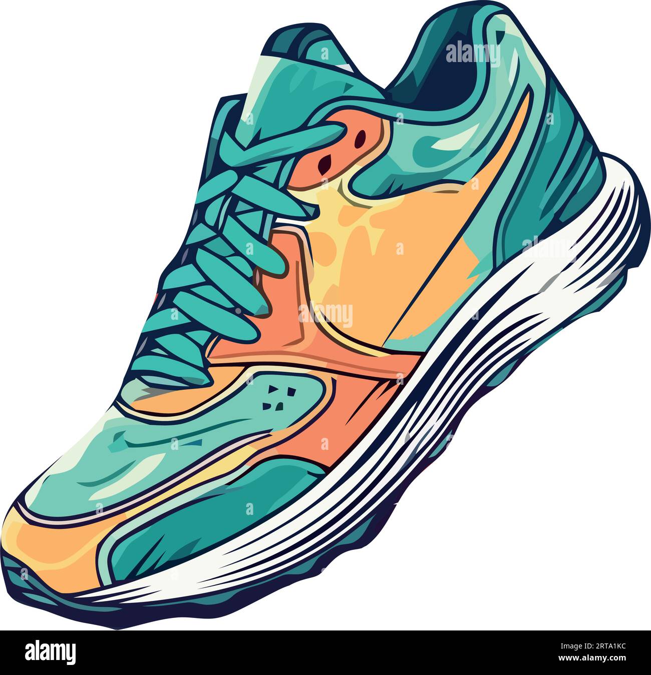 Blue sports shoe design, vector illustration isolated Stock Vector ...