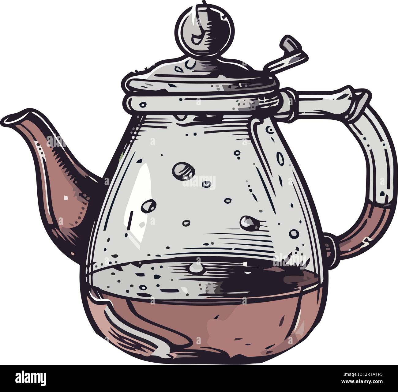 Old fashioned teapot Stock Vector Images Alamy