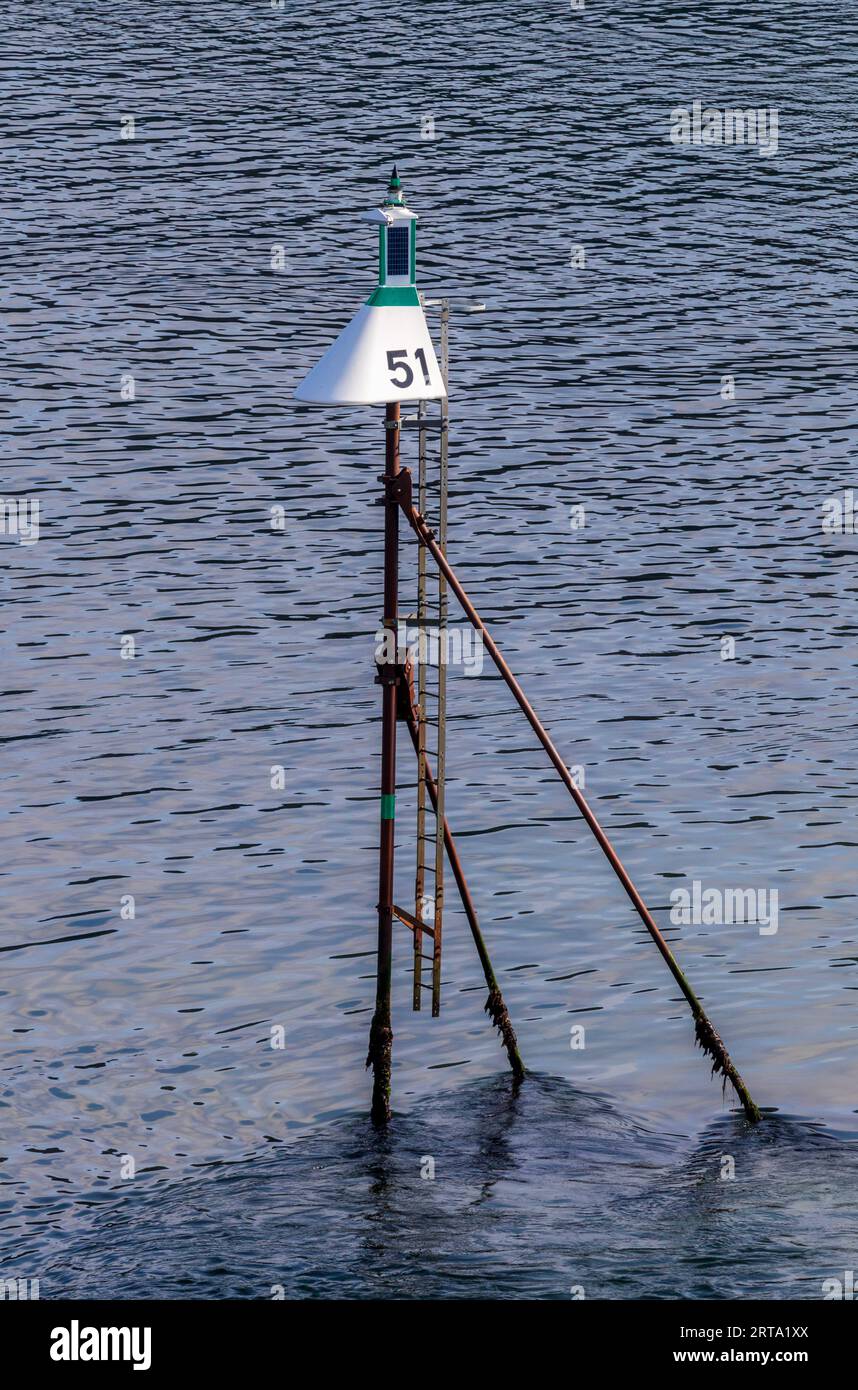 Channel marker, Hakjerring Island, Tromso, Norway Stock Photo Alamy