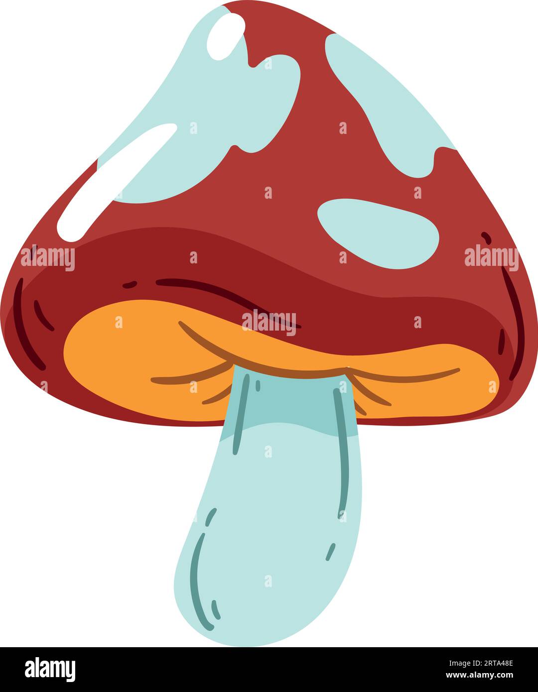 red mushroom illustration Stock Vector Image & Art - Alamy