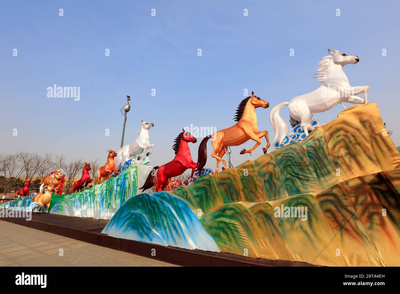 Horse style lantern Stock Photo Alamy