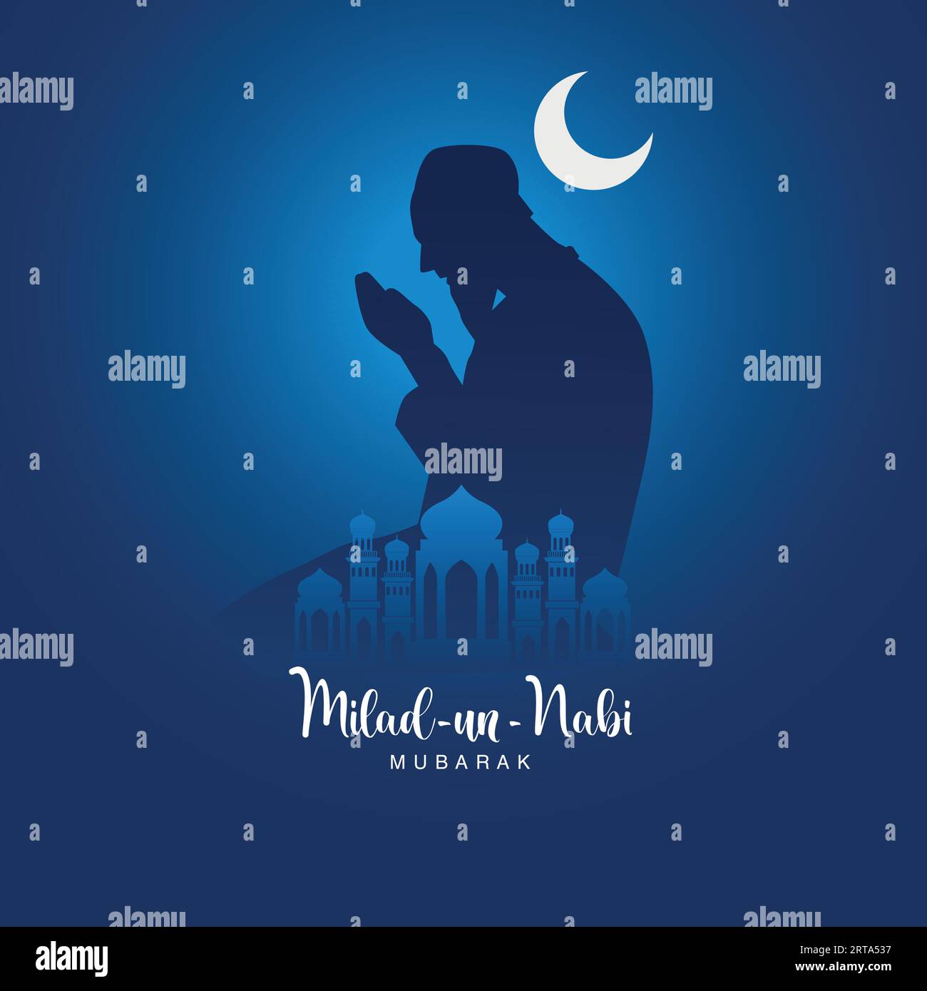 Milad ul Mubarak Design Background. beautiful Vector Illustration for greeting card, poster and banner. Stock Vector