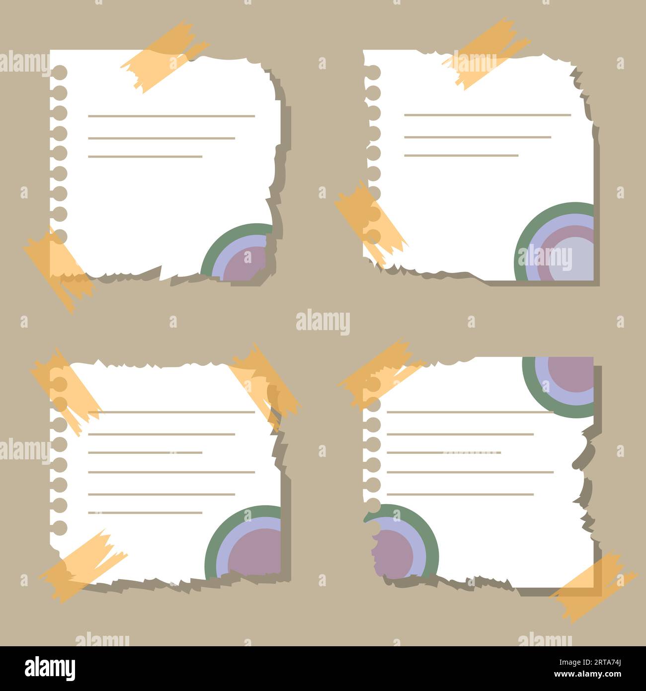 Notepaper binder Stock Vector Images - Alamy