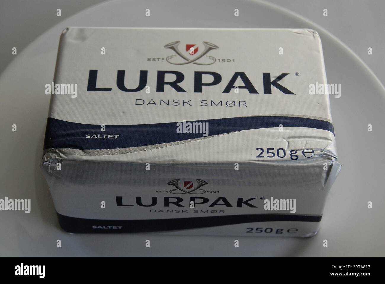 Copenhagen/Denmark/ 13 August 2015 Danish lurpak butter is butter