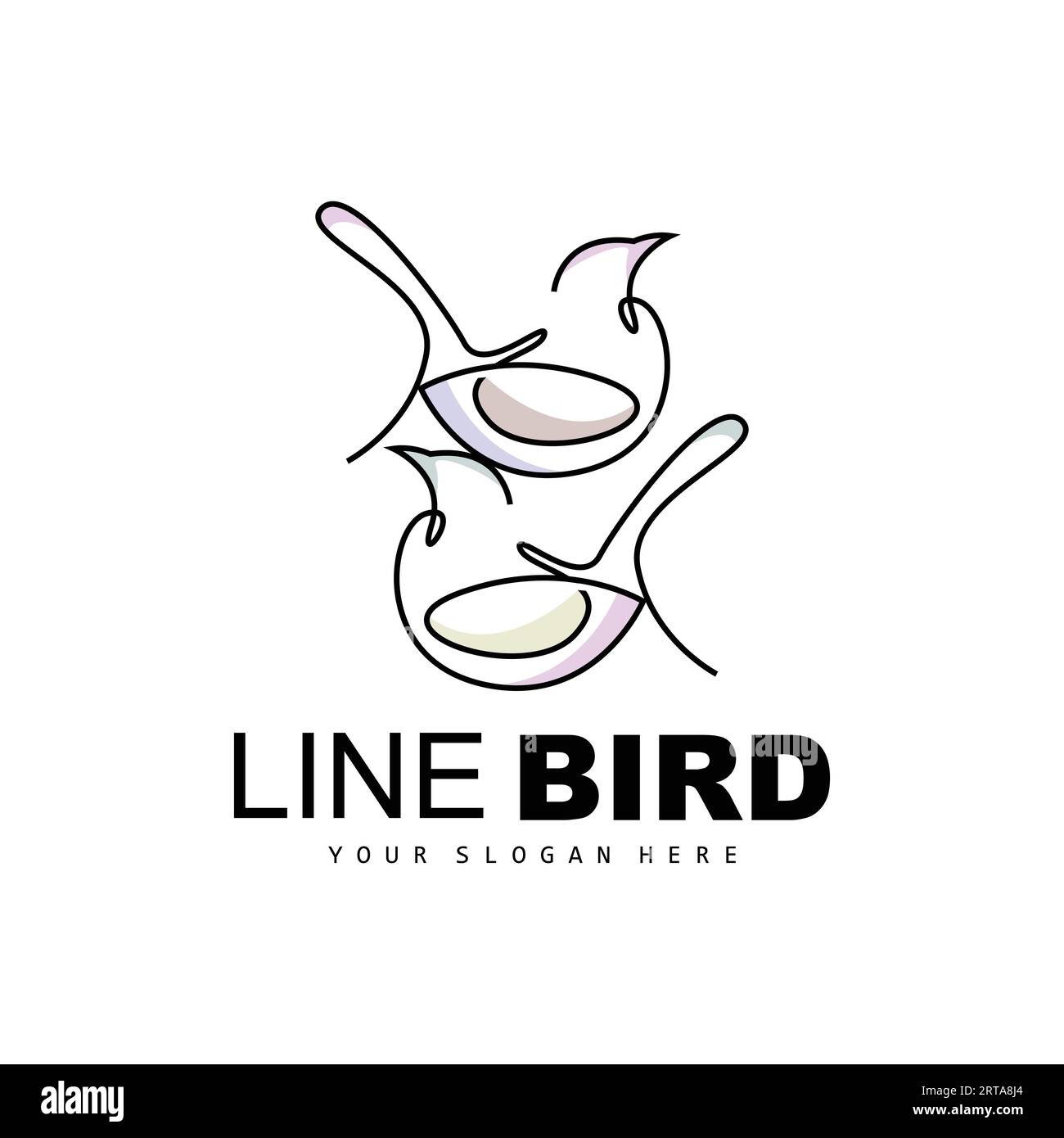 Bird Logo, Vector Hummingbird, Simple Simple line Style Design, Bird