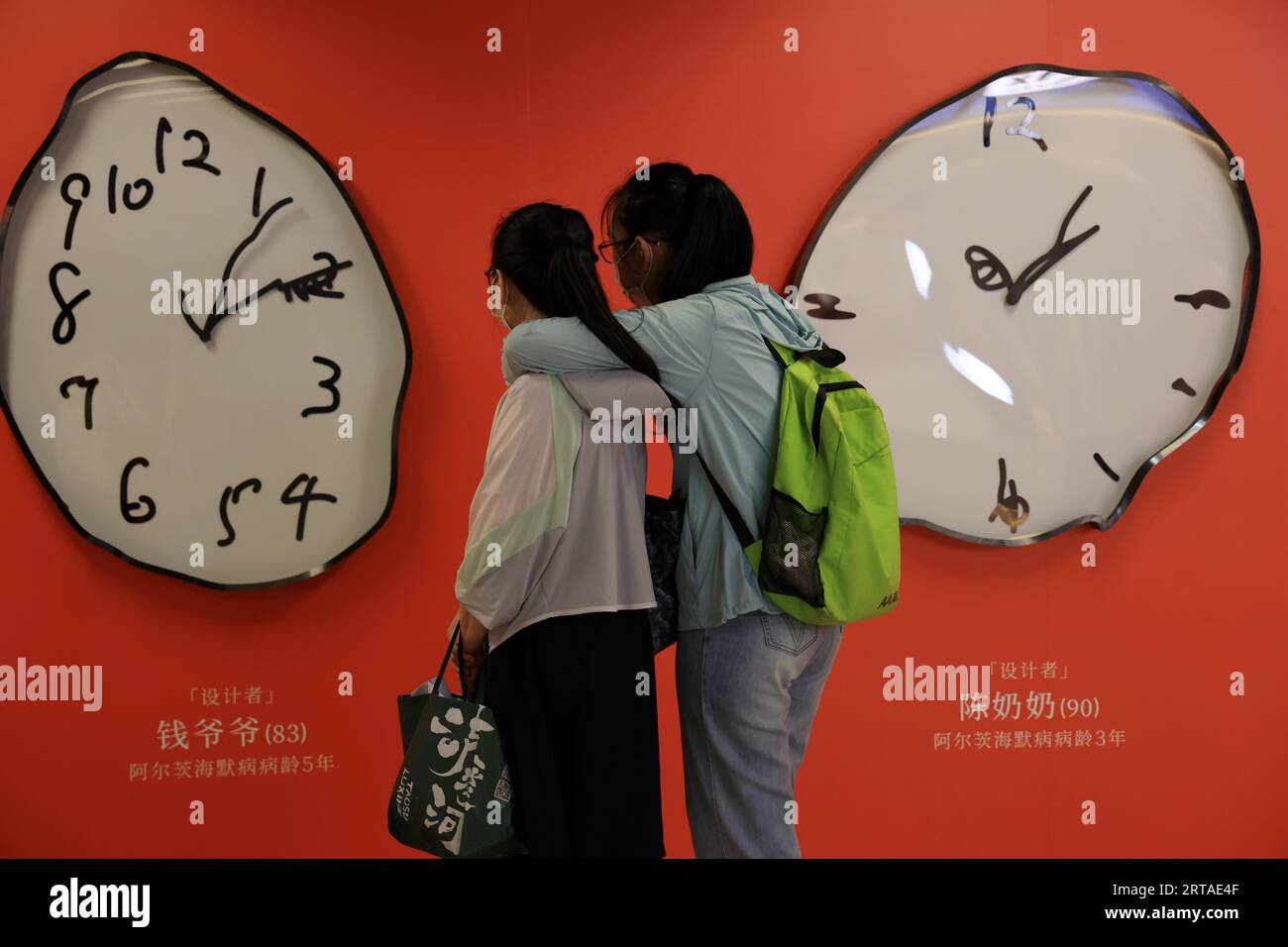 The clock drawing tests conducted by elderly people with Alzheimer's