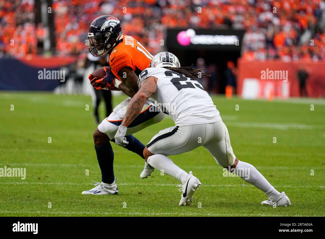 Denver Broncos Wide Receiver Courtland Sutton (14) Runs Against Las 