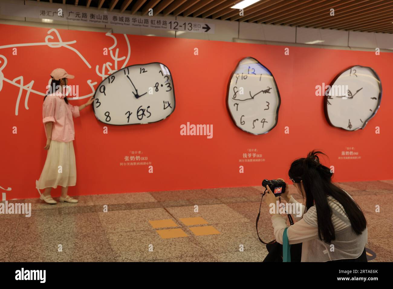 The clock drawing tests conducted by elderly people with Alzheimer's