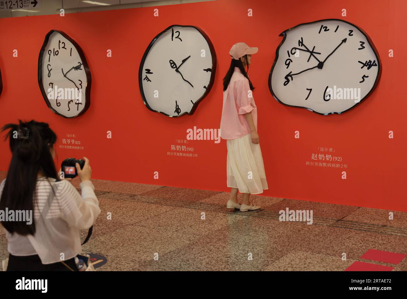 The clock drawing tests conducted by elderly people with Alzheimer's
