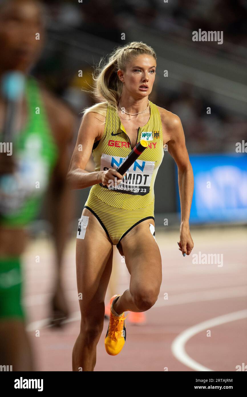 Alica Schmidt Of Germany Competing In The 4x400m Relay On Day Eight At alica-schmidt-of-germany-competing-in-the-4x400m-relay-on-day-eight-at