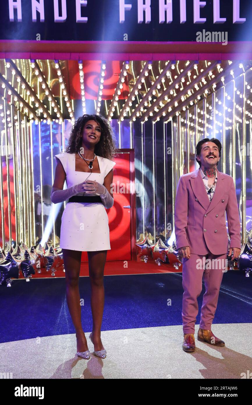Rome, Italy. 11th Sep, 2023. Rome, Cinecittà Studios, entrances to the TV show 'Big Brother'. In the photo: Samira Lui, Lorenzo Remotti Credit: Independent Photo Agency/Alamy Live News Stock Photo