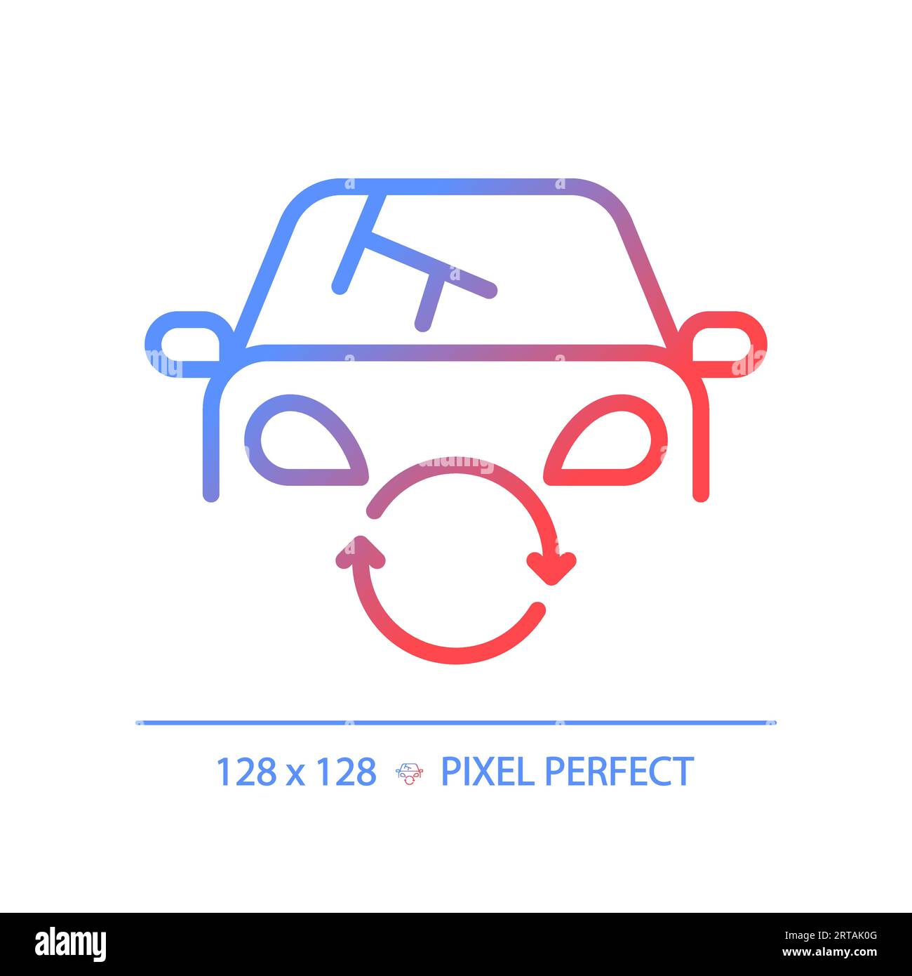 2D thin linear gradient car headlight icon Stock Vector Image & Art - Alamy
