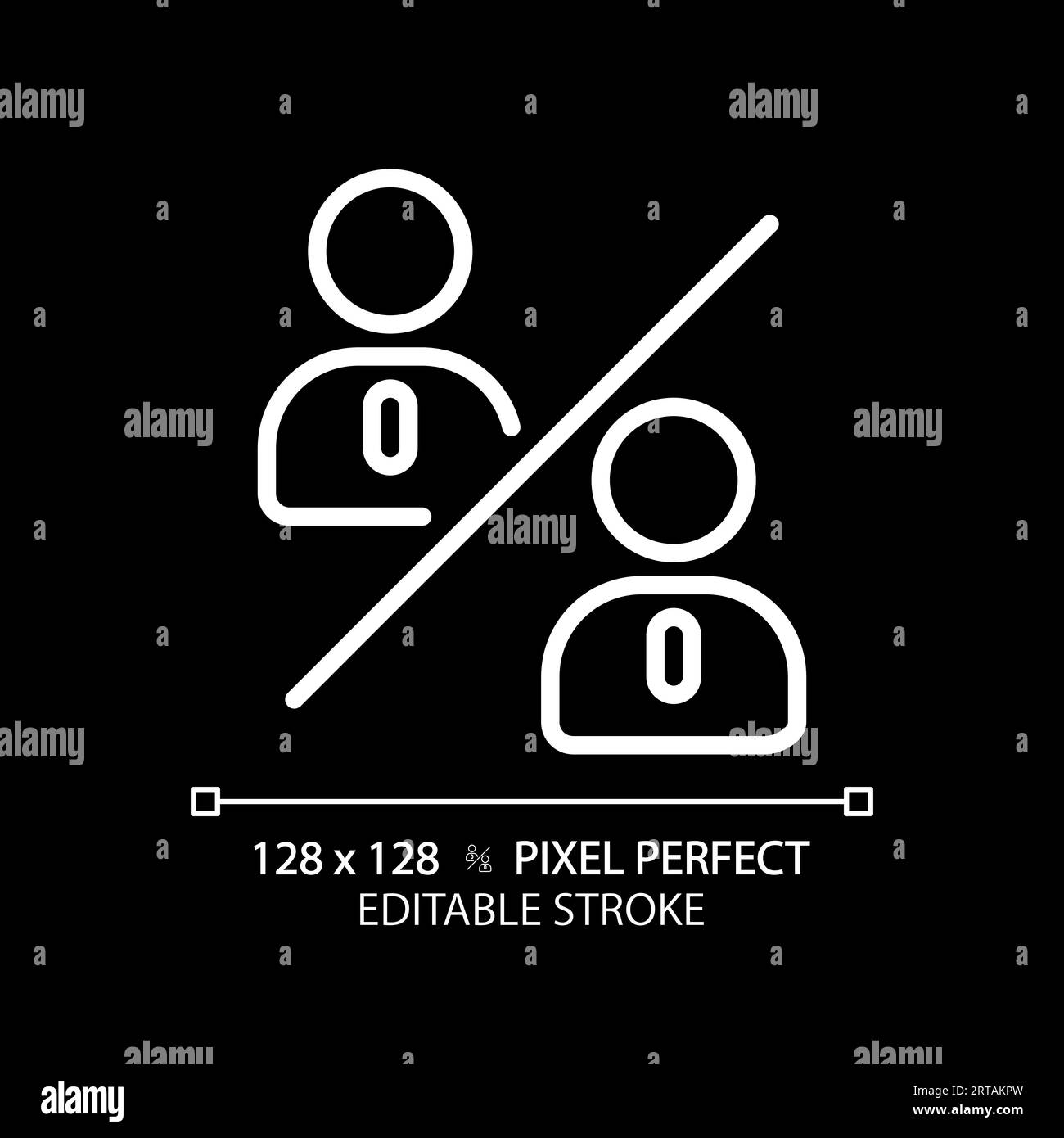 2D editable thin line white people comparison icon Stock Vector Image ...