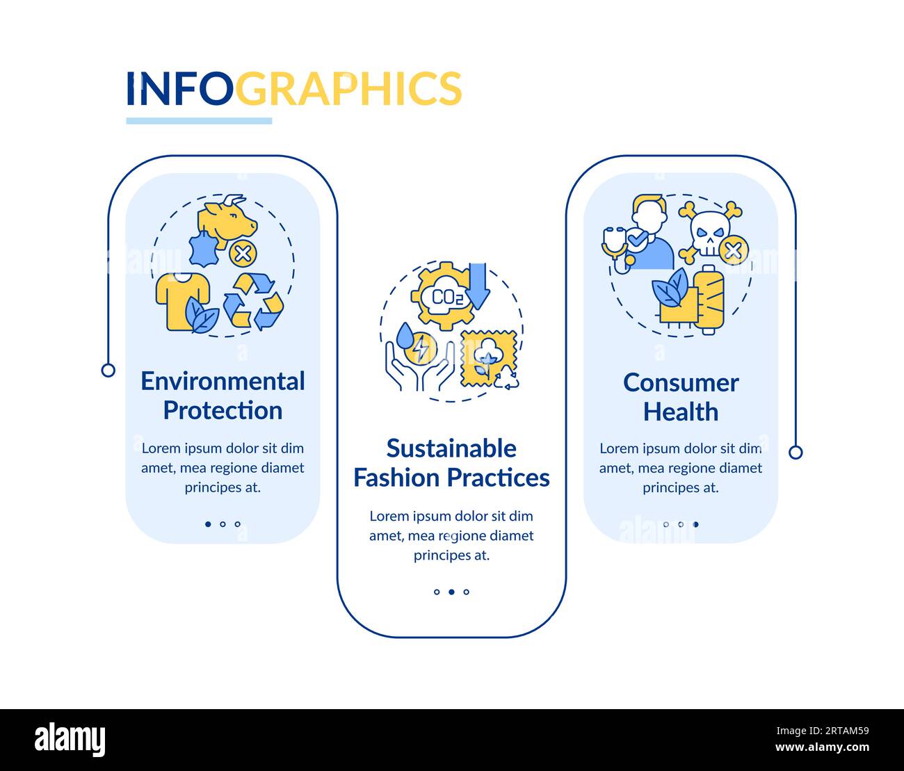 Colorful sustainable fashion layout with line icons Stock Vector Image ...