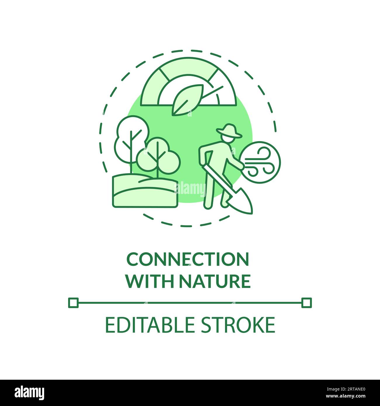 Connection with nature green concept icon stock vector image art alamy
