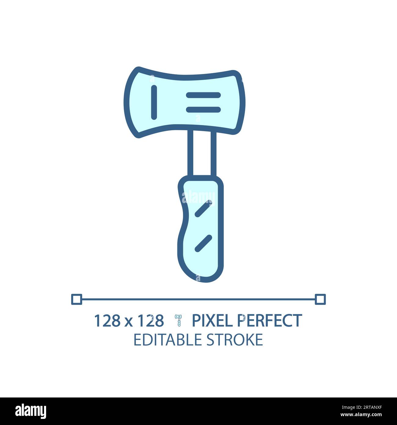 Customizable axe simple thin linear blue icon Stock Vector