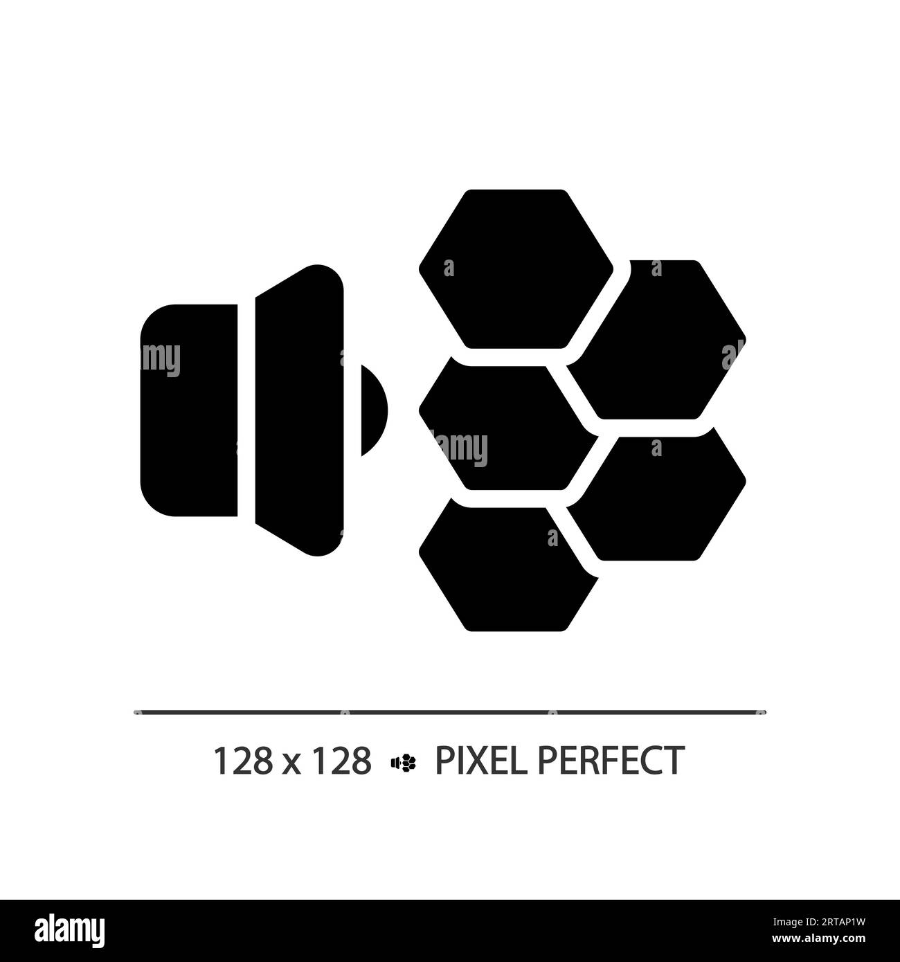 2D soundproof wallpaper glyph style solid icon Stock Vector