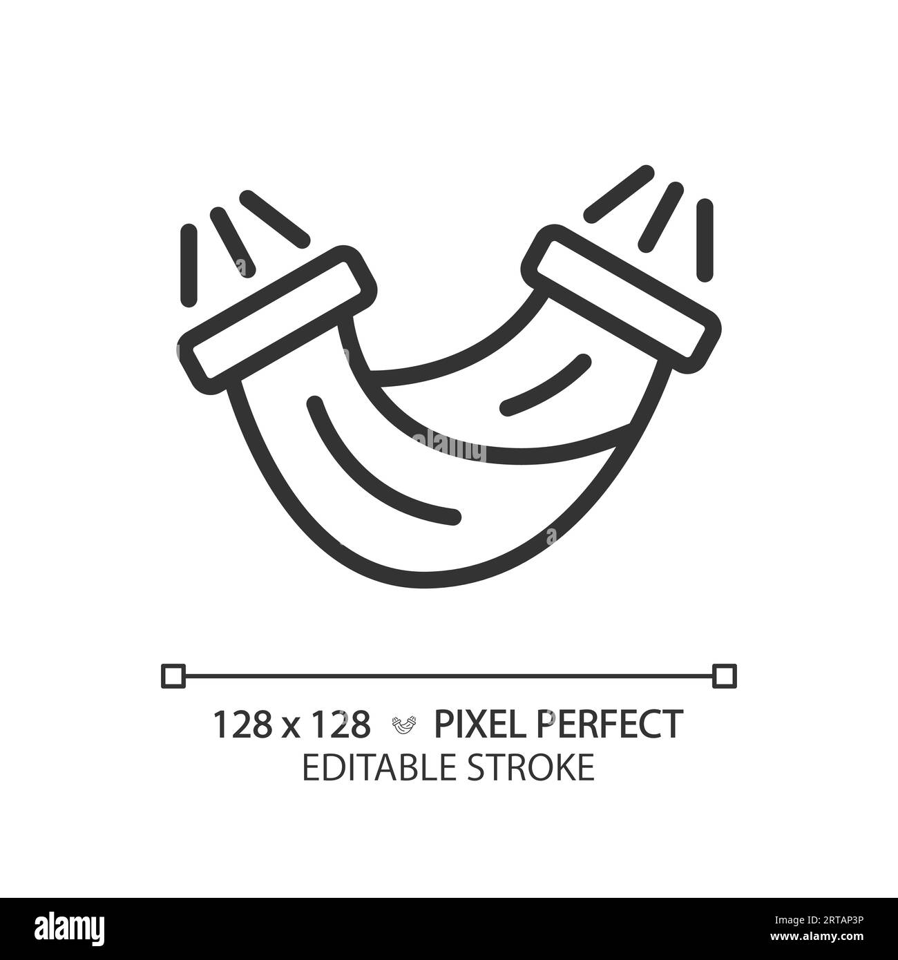 Customizable hammock simple thin linear black icon Stock Vector Image ...