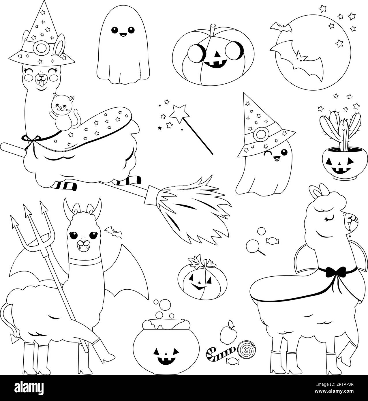 collection-of-cute-llamas-in-halloween-costumes-treats-candy-and