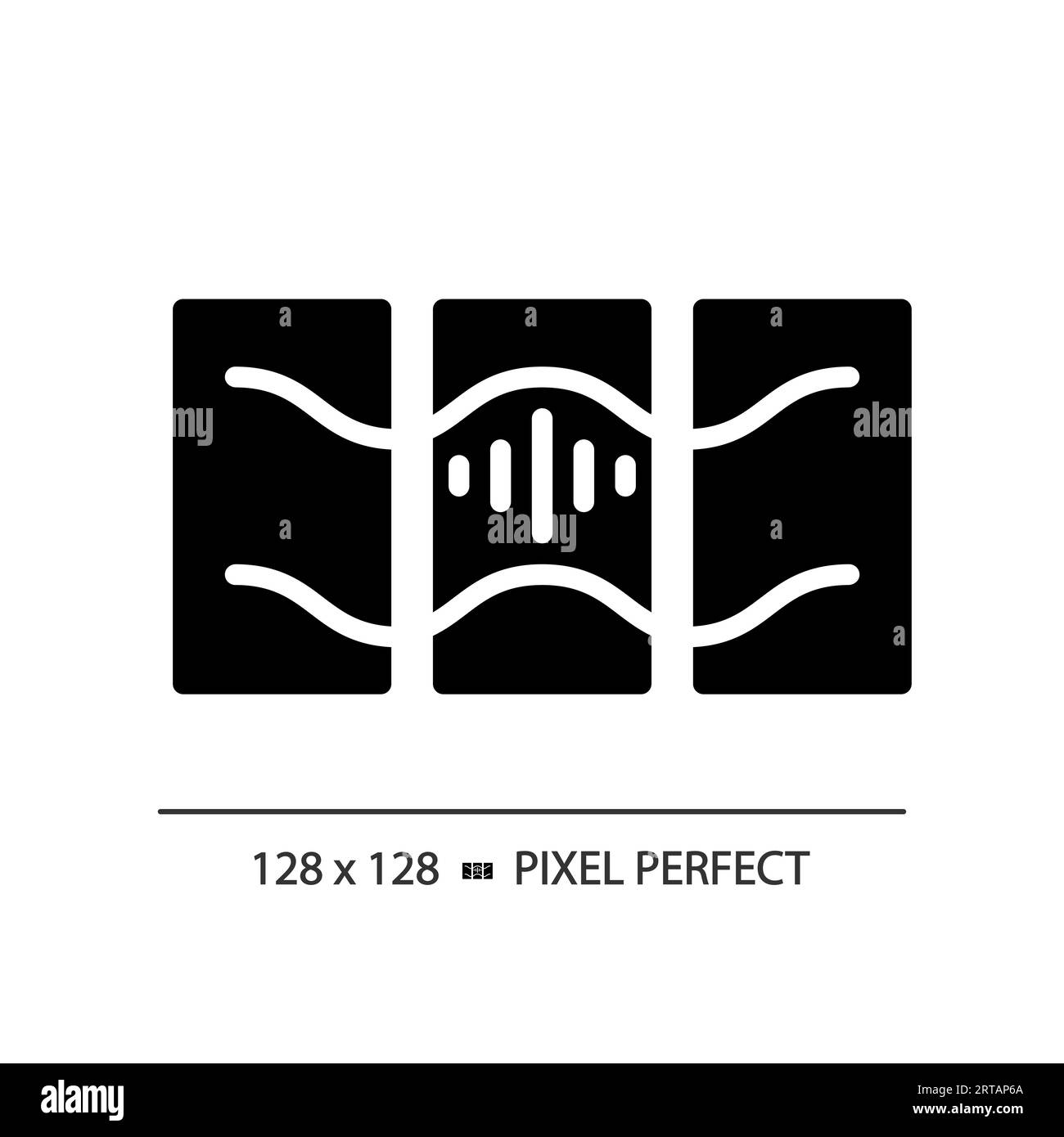 2D soundproof glyph style solid icon Stock Vector