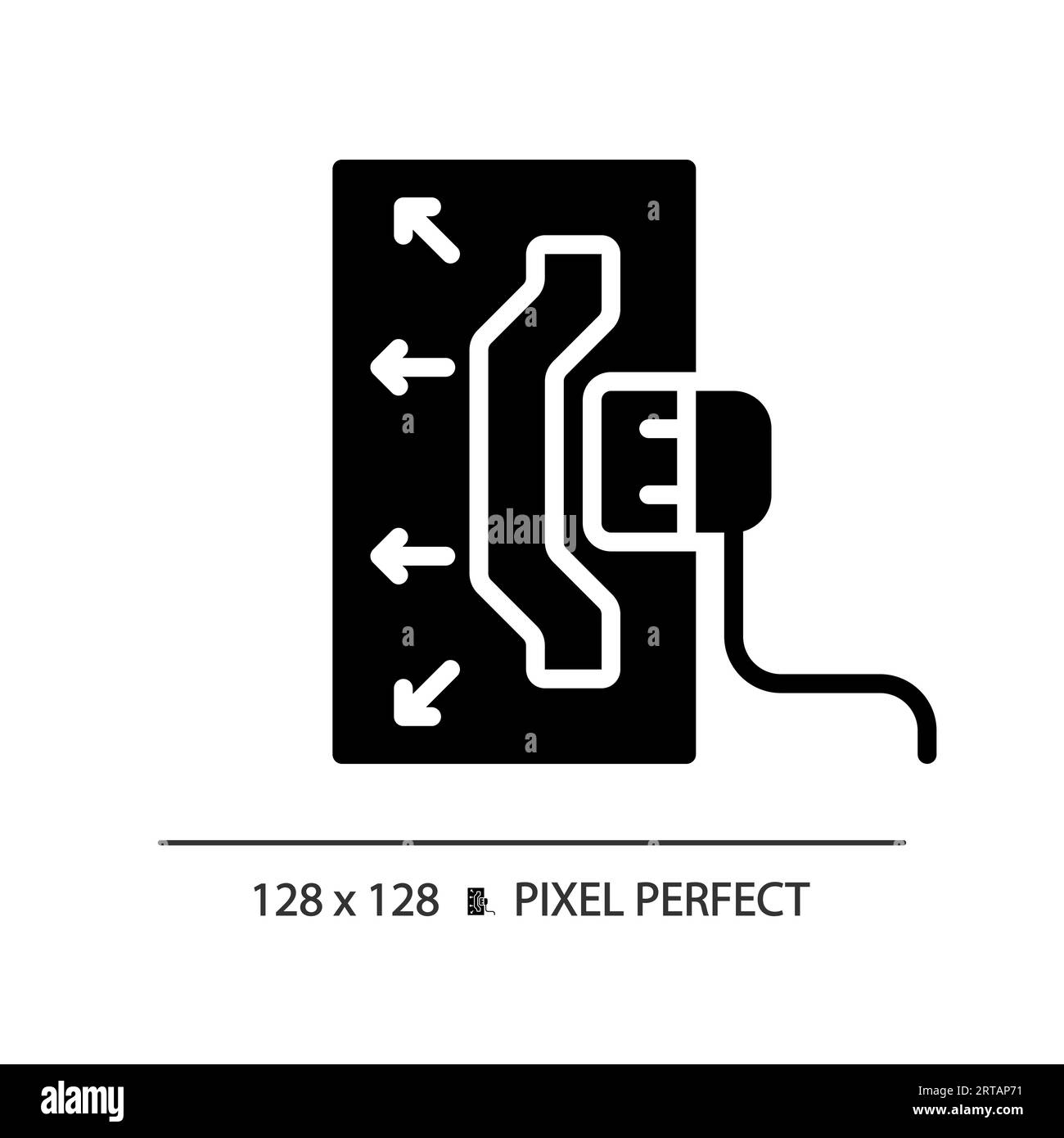 2D soundproof material glyph style solid icon Stock Vector