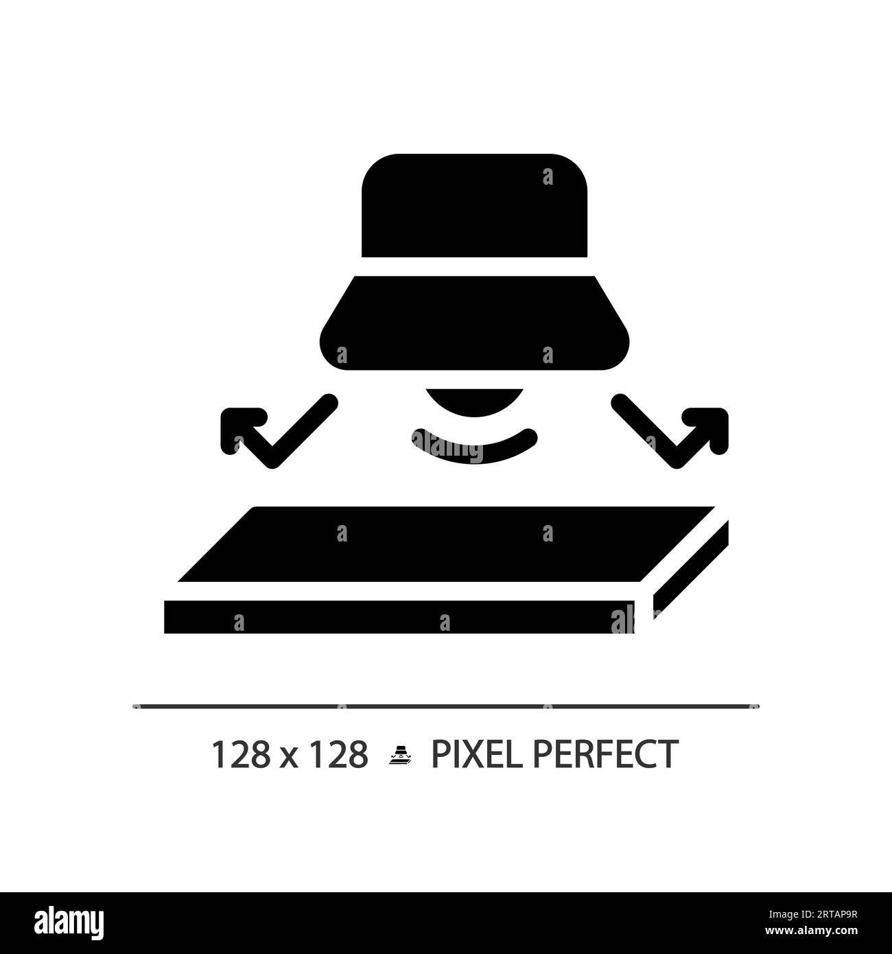 2D soundproof flooring glyph style solid icon Stock Vector