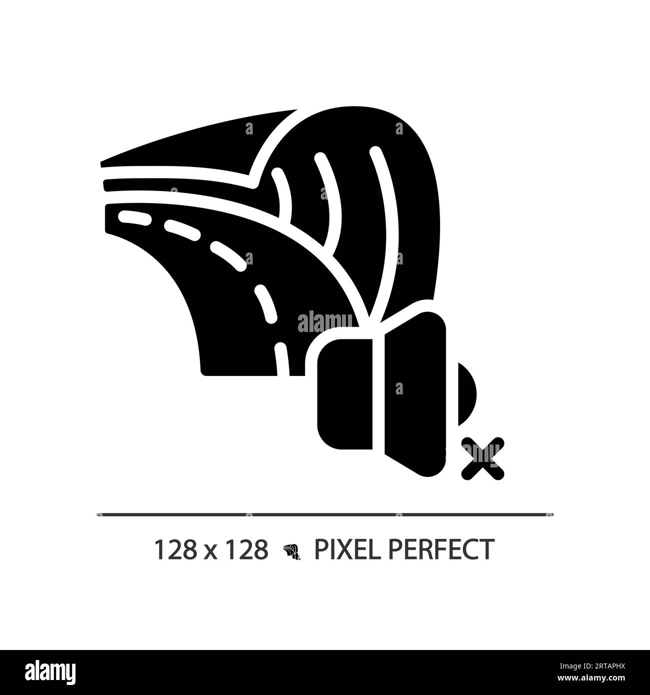 2D soundproof road glyph style solid icon Stock Vector