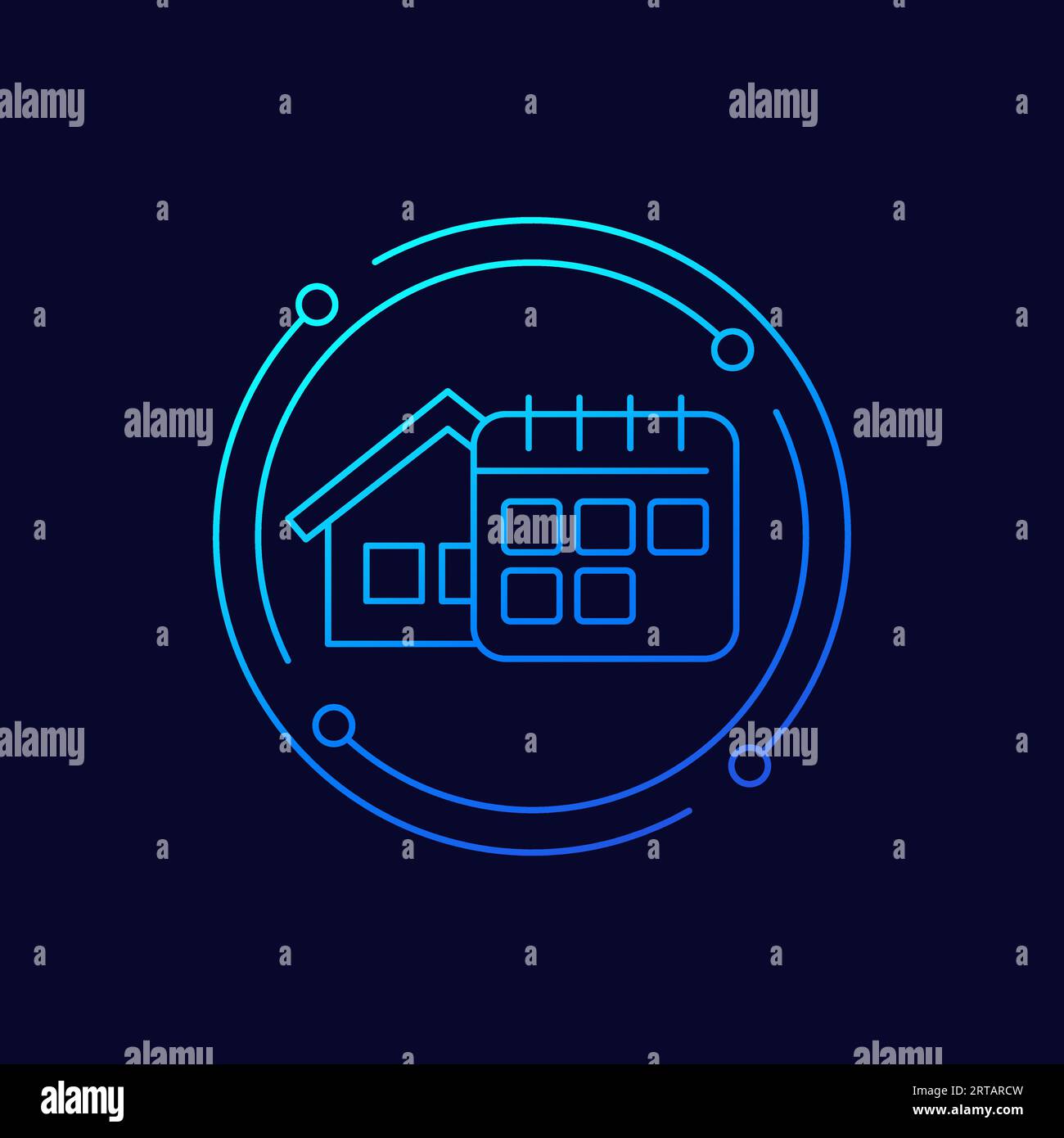 house and calendar booking schedule icon Stock Vector Image Art Alamy