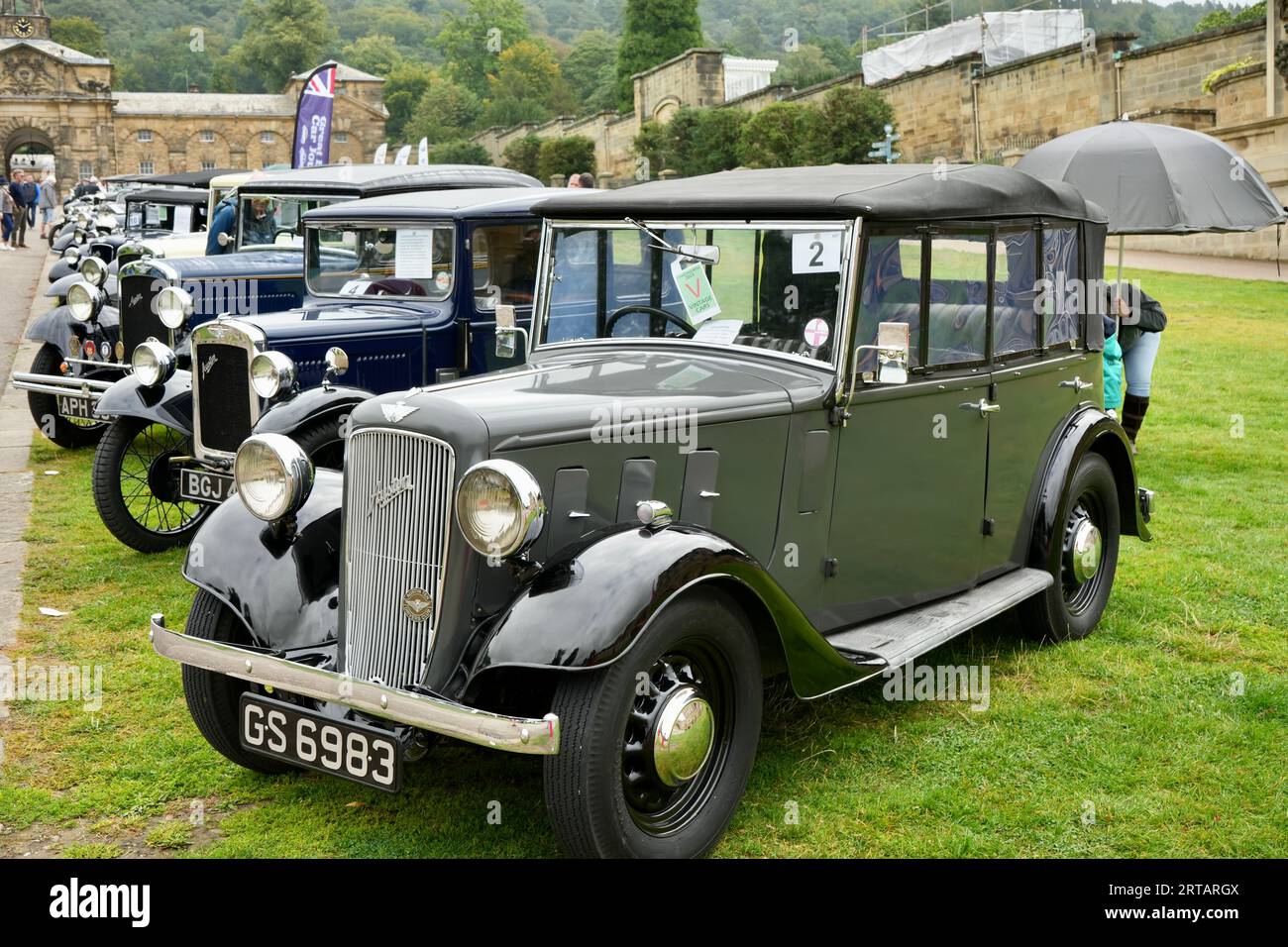 Grey 1937 Austin 10 Classic British Motor Car. Stock Photo