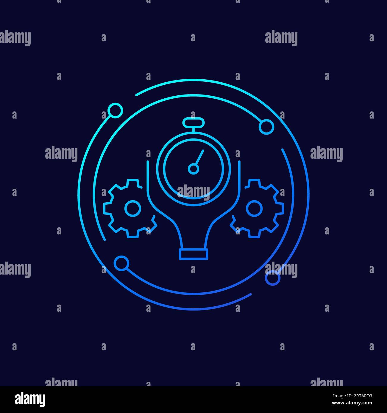 fast funnel icon, linear design Stock Vector